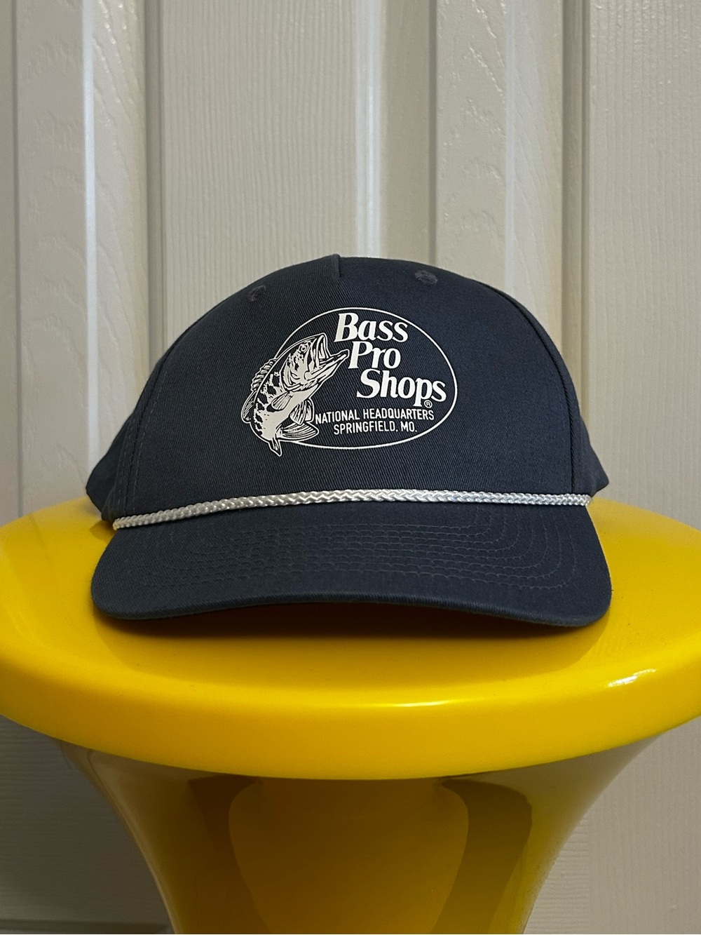 Bass Pro Shops Grey/Blue Hat with White Rope Accent